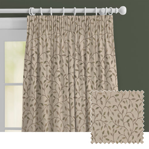 Floral Beige M2M - Cervino Woven Jacquard Made to Measure Curtains Default Voyage Maison