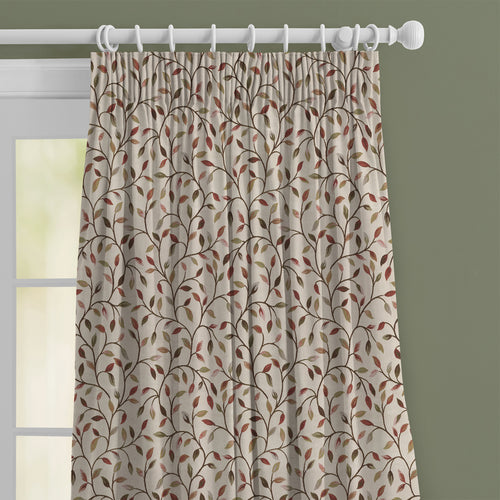 Floral Red M2M - Cervino Woven Jacquard Made to Measure Curtains Default Voyage Maison