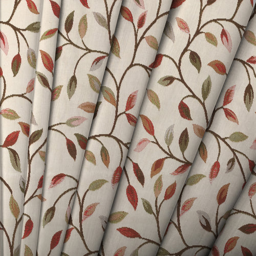 Floral Red M2M - Cervino Woven Jacquard Made to Measure Curtains Default Voyage Maison