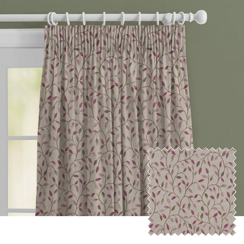 Floral Pink M2M - Cervino Woven Jacquard Made to Measure Curtains Default Voyage Maison