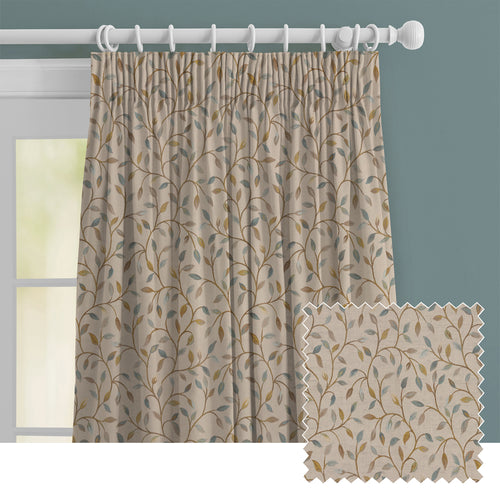 Floral Blue M2M - Cervino Woven Jacquard Made to Measure Curtains Default Voyage Maison