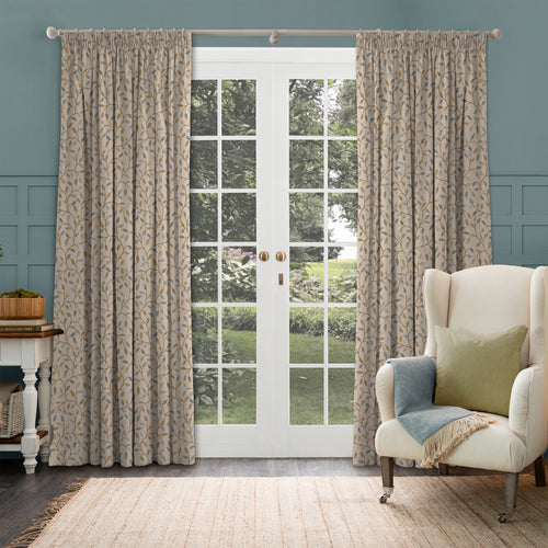 Floral Blue M2M - Cervino Woven Jacquard Made to Measure Curtains Default Voyage Maison