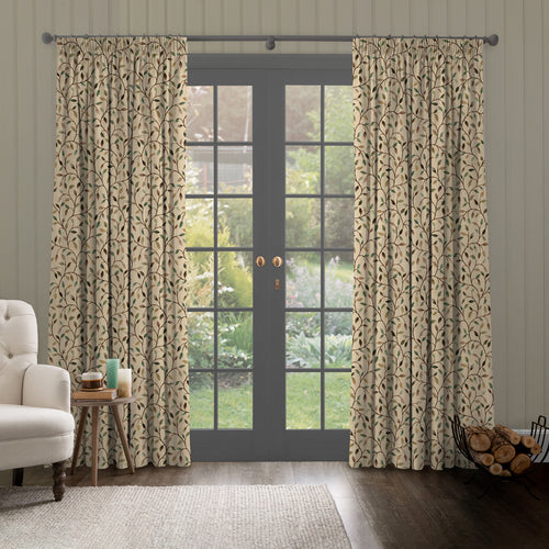 Floral Black M2M - Cervino Woven Jacquard Made to Measure Curtains Default Voyage Maison