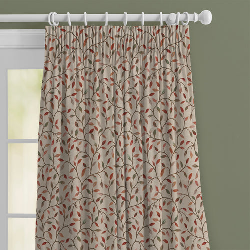 Floral Red M2M - Cervino Woven Jacquard Made to Measure Curtains Default Voyage Maison