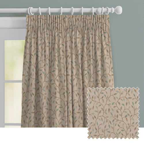 Floral Blue M2M - Cervino Woven Jacquard Made to Measure Curtains Default Voyage Maison