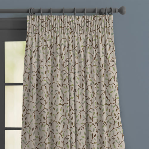 Floral Green M2M - Cervino Woven Jacquard Made to Measure Curtains Default Voyage Maison