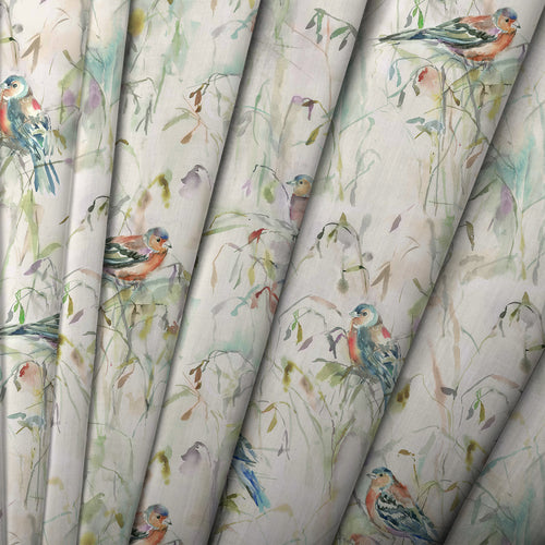 Animal Cream Fabric - Chaffinch Printed Cotton Fabric Cream Voyage Maison