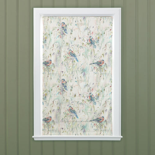 Animal Green M2M - Chaffinch Printed Cotton Made to Measure Roman Blinds Default Voyage Maison