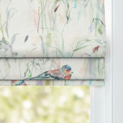 Animal Green M2M - Chaffinch Printed Cotton Made to Measure Roman Blinds Default Voyage Maison