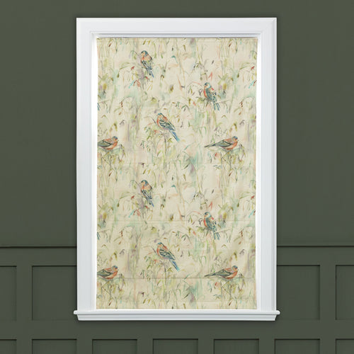 Animal Green M2M - Chaffinch Printed Cotton Made to Measure Roman Blinds Default Voyage Maison