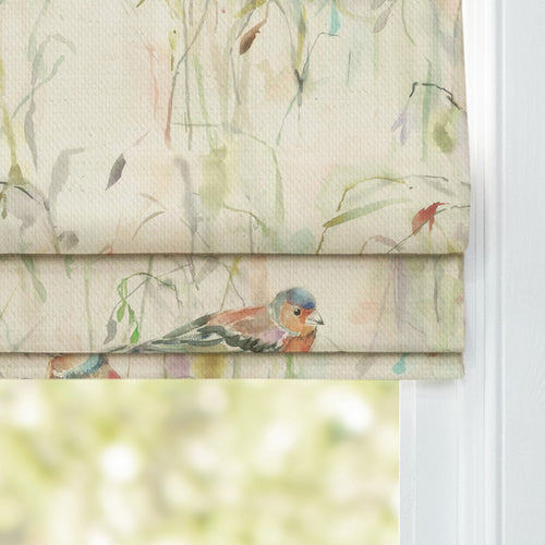 Animal Green M2M - Chaffinch Printed Cotton Made to Measure Roman Blinds Default Voyage Maison