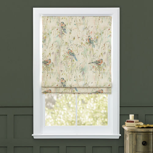 Animal Green M2M - Chaffinch Printed Cotton Made to Measure Roman Blinds Default Voyage Maison