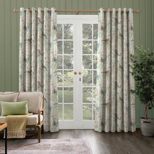 Animal Beige M2M - Chaffinch Printed Made to Measure Curtains Cream Voyage Maison