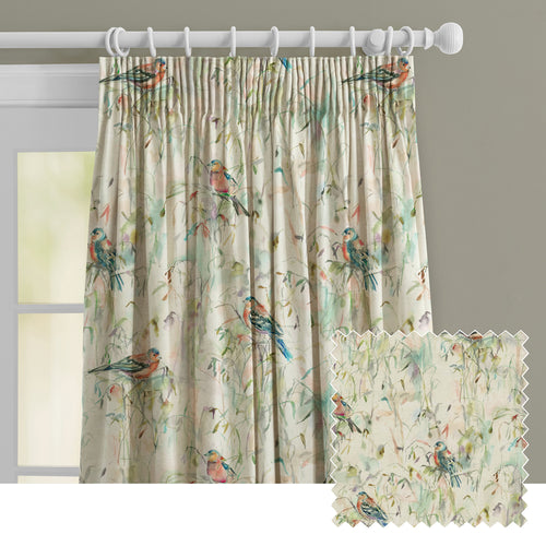 Animal Beige M2M - Chaffinch Printed Made to Measure Curtains Linen Voyage Maison