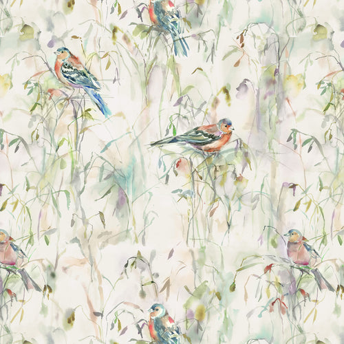 Animal Green Wallpaper - Chaffinch  1.4m Wide Width Wallpaper (By The Metre) Chaffinch Voyage Maison