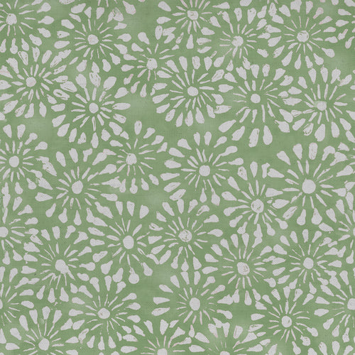 Floral Green Fabric - Chambery Printed Cotton Fabric (By The Metre) Grass Voyage Maison