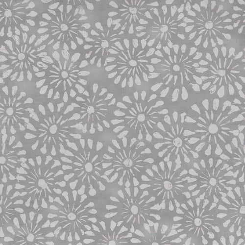 Floral Grey Fabric - Chambery Printed Cotton Fabric (By The Metre) Steel Voyage Maison