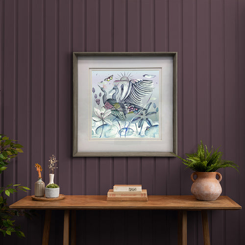 Floral Grey Wall Art - Chamrosh  Framed Print Nut/Willow Voyage Maison