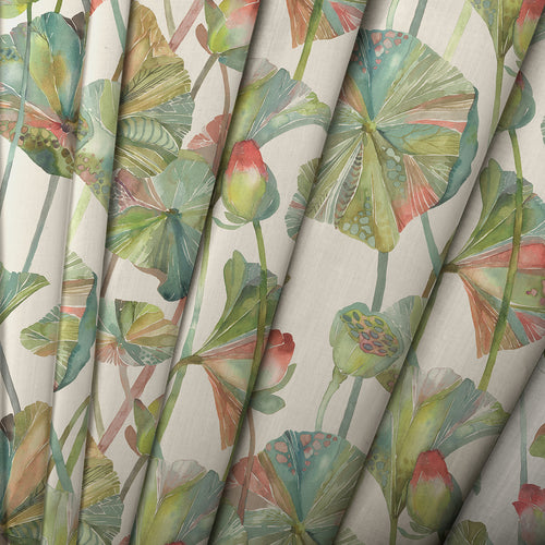 Floral Blue M2M - Cheriton Printed Cotton Made to Measure Roman Blinds Pomegranate Voyage Maison