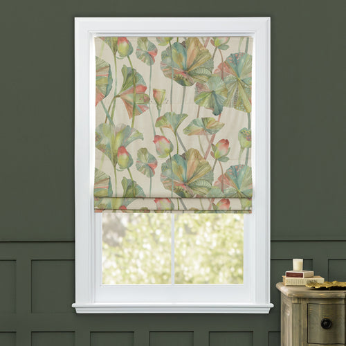 Floral Blue M2M - Cheriton Printed Cotton Made to Measure Roman Blinds Pomegranate Voyage Maison