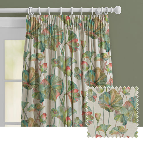 Floral Beige M2M - Cheriton Printed Made to Measure Curtains Pomegranate Voyage Maison