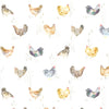 Chook Chook Printed Linen Fabric (By The Metre) Natural