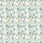 Cirsium Printed Cotton Fabric (By The Metre) Damson/Natural