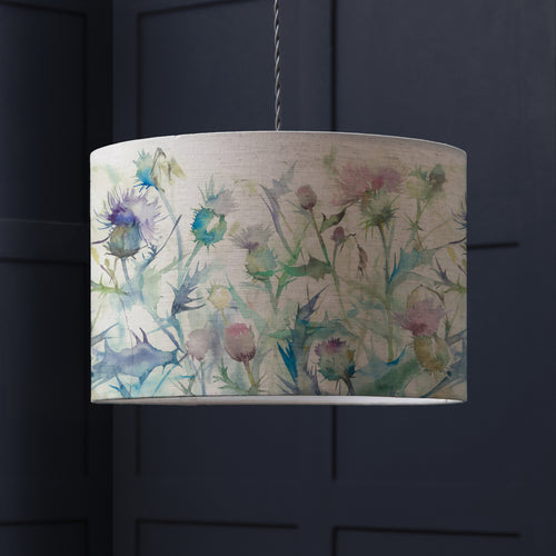 Floral Green Lighting - Cirsium Eva Lamp Shade Damson Voyage Maison