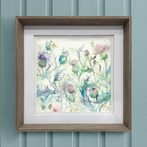 Floral Green Wall Art - Cirsium  Framed Print Nut Voyage Maison