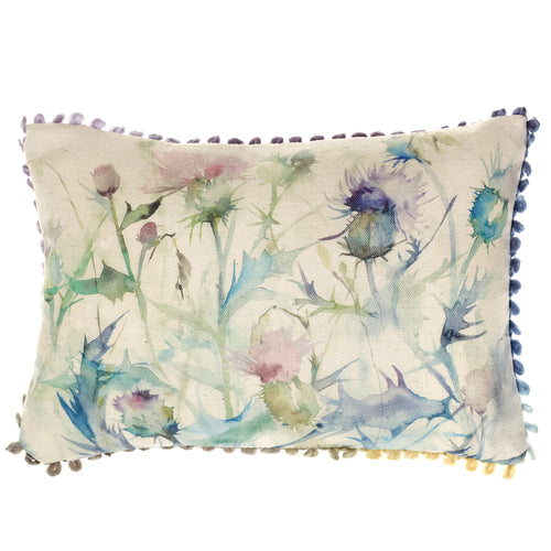 Voyage Maison Cirsium Printed Feather Cushion in Purple