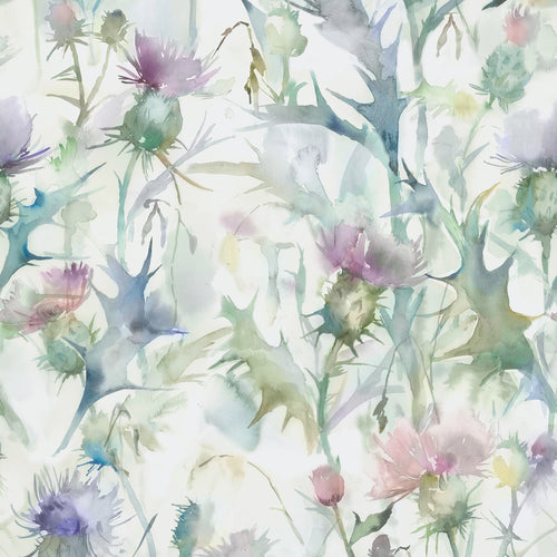 Floral Green Wallpaper - Cirsiun  1.4m Wide Width Wallpaper (By The Metre) Damson Voyage Maison