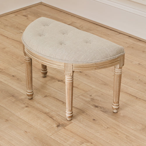 Plain Cream Furniture - Claudette  Footstool Natural Voyage Maison