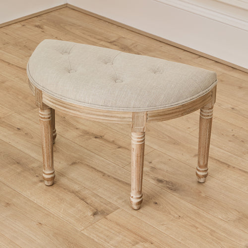 Plain Cream Furniture - Claudette  Footstool Natural Voyage Maison