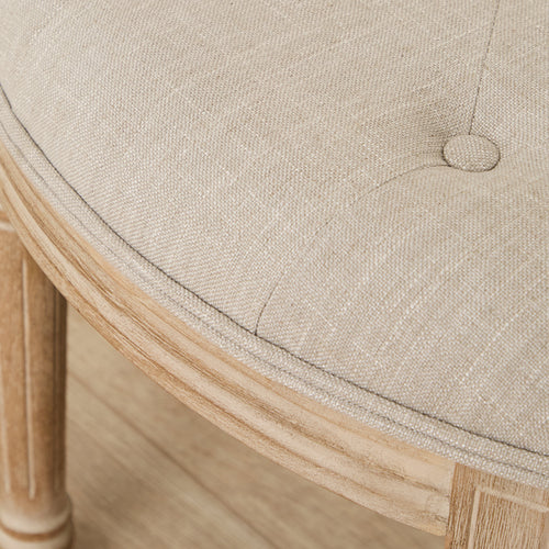 Plain Cream Furniture - Claudette  Footstool Natural Voyage Maison