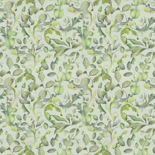 Floral Green Fabric - Claudia Printed Cotton Fabric (By The Metre) Sage Voyage Maison