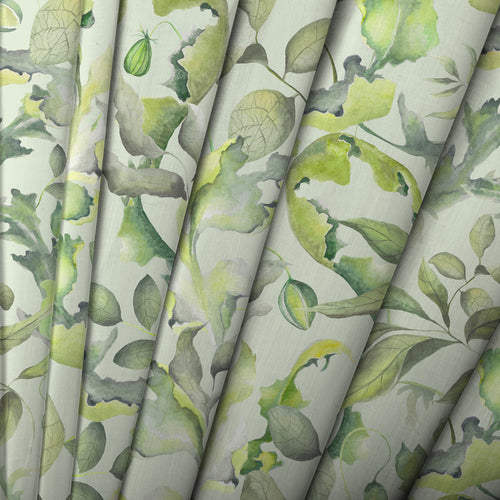 Floral Green Fabric - Claudia Printed Cotton Fabric (By The Metre) Sage Voyage Maison