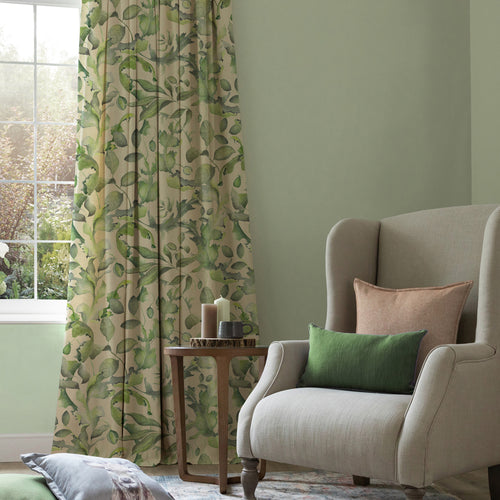 Floral Green M2M - Claudia Printed Cotton Made to Measure Curtains Sand Voyage Maison