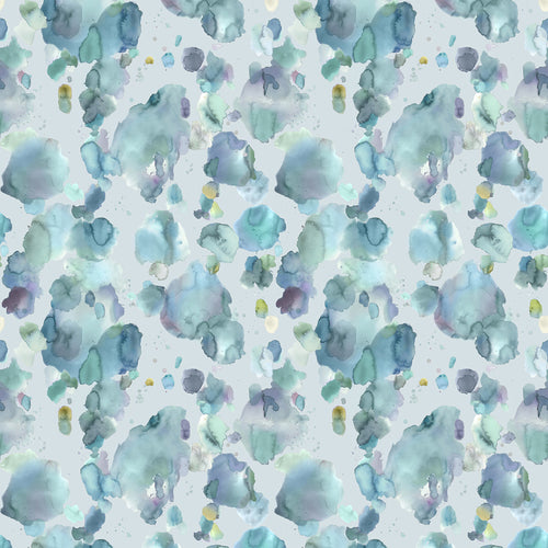 Abstract Blue Fabric - Cloud Burst Printed Cotton Fabric (By The Metre) Pacific Voyage Maison