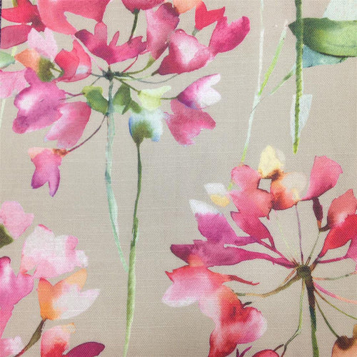 Floral Pink Fabric - Clovelly Printed Cotton Fabric (By The Metre) Russett Voyage Maison