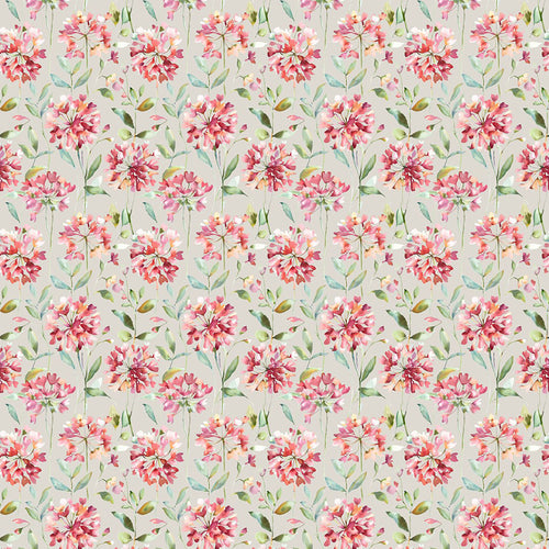 Floral Pink Fabric - Clovelly Printed Cotton Fabric (By The Metre) Russett Voyage Maison