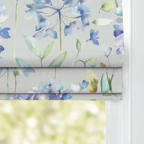 Floral Blue M2M - Clovelly Printed Cotton Made to Measure Roman Blinds Bluebell Voyage Maison