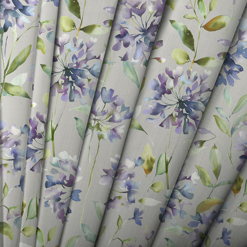 Floral Purple M2M - Clovelly Printed Cotton Made to Measure Roman Blinds Violet Voyage Maison