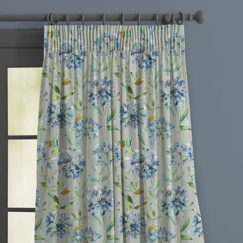 Floral Blue M2M - Clovelly Printed Made to Measure Curtains Bluebell Voyage Maison