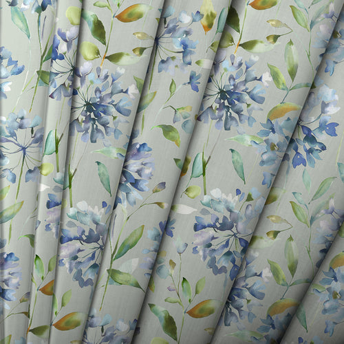 Floral Blue M2M - Clovelly Printed Made to Measure Curtains Bluebell Voyage Maison