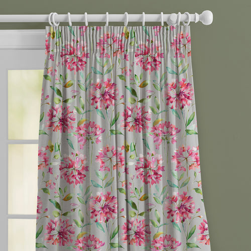 Floral Pink M2M - Clovelly Printed Made to Measure Curtains Stone Voyage Maison