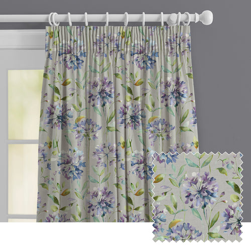 Floral Purple M2M - Clovelly Printed Made to Measure Curtains Violet Voyage Maison