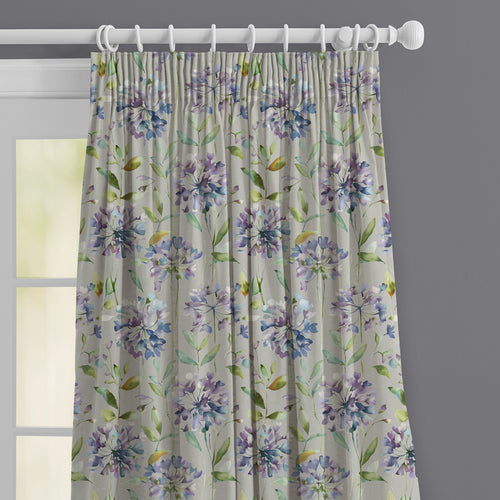 Floral Purple M2M - Clovelly Printed Made to Measure Curtains Violet Voyage Maison