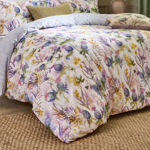 Floral Multicolour Bedding - Cluaran Soft Touch 100% Country Cotton Duvet Cover Set Multicolour Voyage Maison