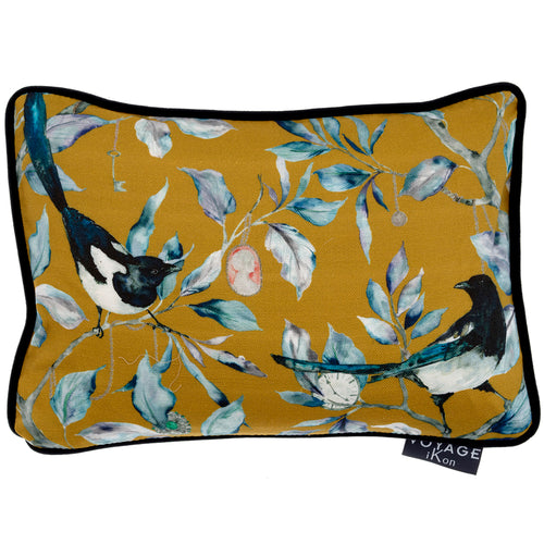 Voyage Maison Collector Printed Feather Cushion in Gold