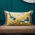 Voyage Maison Collector Fringed Feather Cushion in Gold